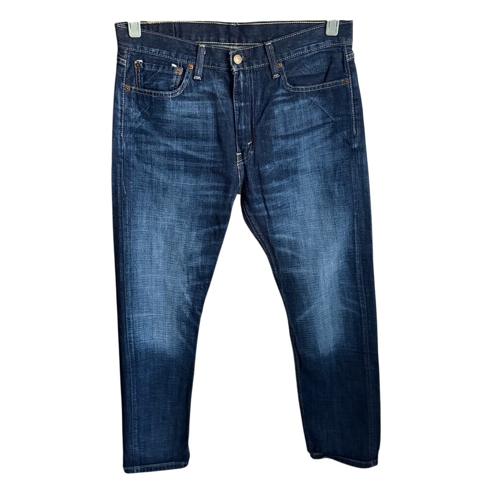 Levi’s Men’s 513 Slim Straight Dark Wash Jeans 34x32 (Fits 34x31) Classic